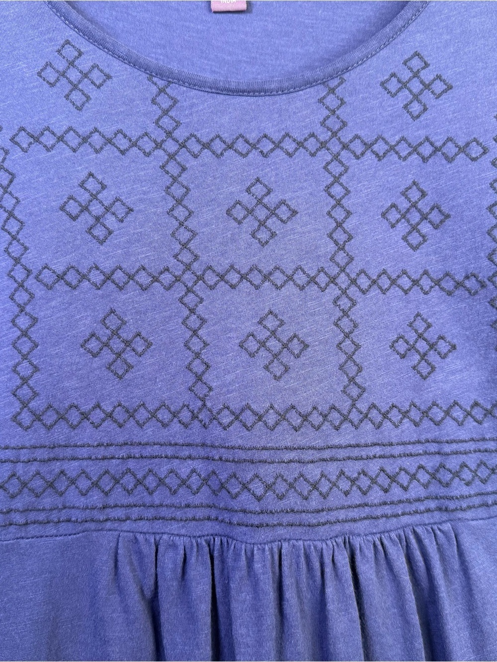 Gloria Vanderbilt Blue Short Sleeve Embroidered Top Women’s Size XXL - Picture 7 of 15